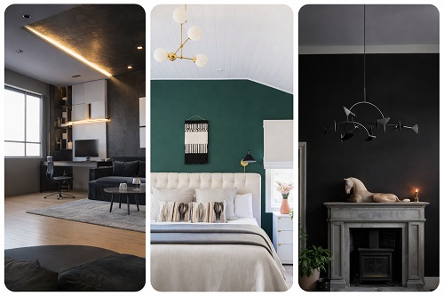 Mur bicolore moderne avec contraste clair et foncé